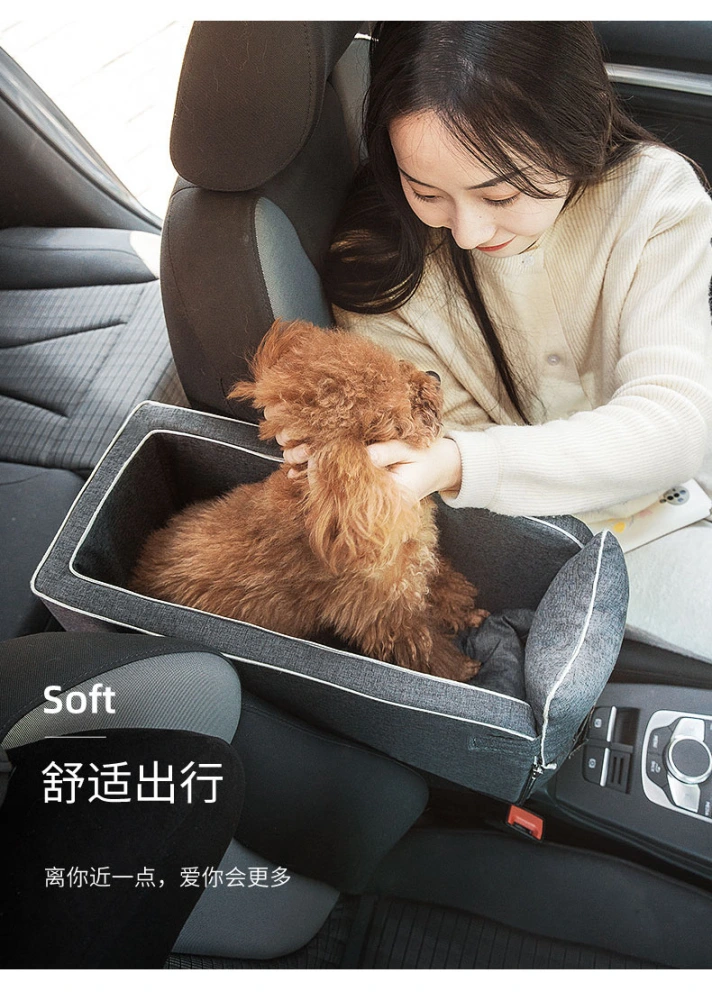 Portable Console Dog Car Seat Washable Dog Cat seat Outdoor Travel Pet Car Seat