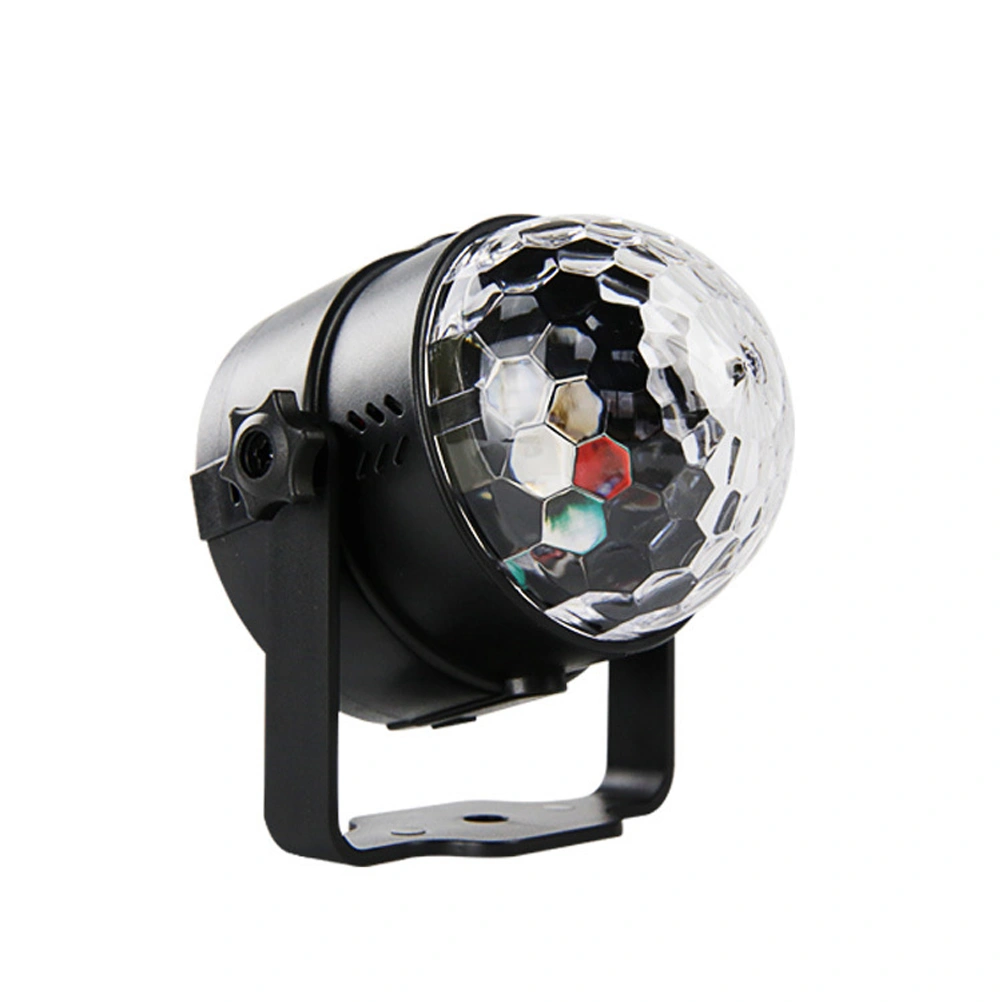 Crystal Rotating Ball Light Music Sound Activated Stage Light RGB 7 Colors LED Lamp DJ CLub Disco KTV Party Wedding Lighting (EU Plug)