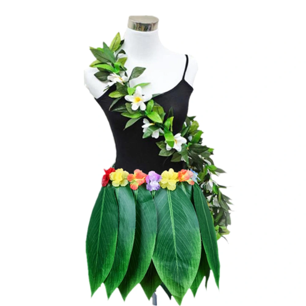 2pcs Leaf Skirt Garland Set Creative Beautiful Decor Dance Skirt for Woman Lady Girl