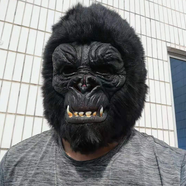 Halloween Gorilla Head Mask Scary Horror Dress-Up Animal Headgear Party Supplies