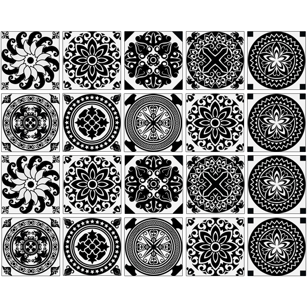 10Pcs Tile Stickers for Kitchen Bathroom Tile Stickers Self Adhesive Wall Tiles Stick On Wall Decals