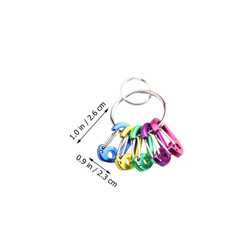 2Pcs Small D-type Buckles Spring Buckles Aluminum Buckles for Key Luggage