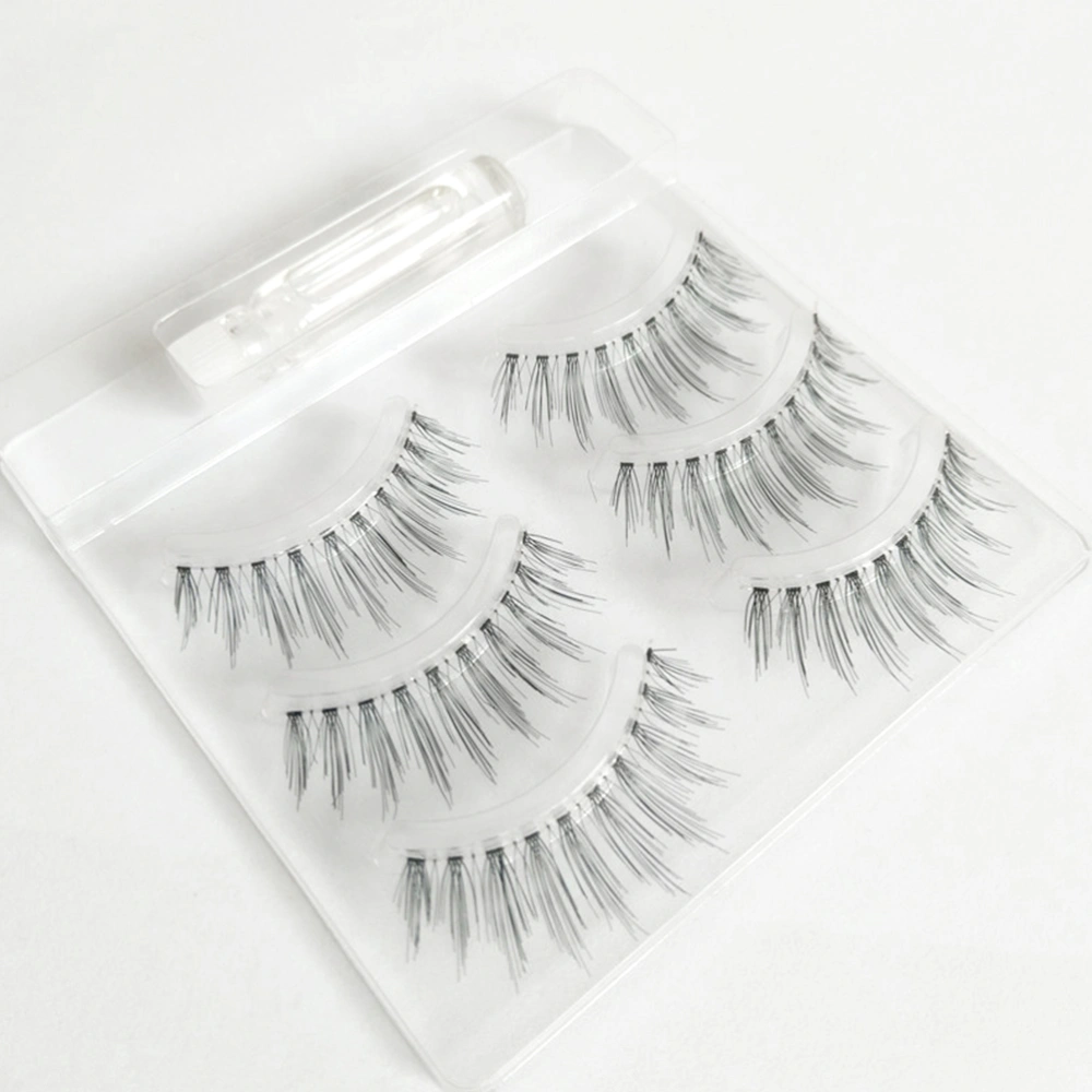 3 Pair False Eyelashes Handmade Naltural Fake Eyelashes Eyelashes Makeup Fake Eyelashes With Glue