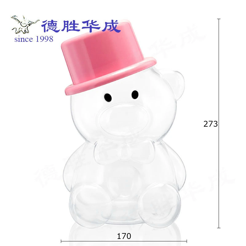 Candy Bottle Christmas Bear Shaped Candy Bottle Party Favors Bottle Plastic Piggy Bank