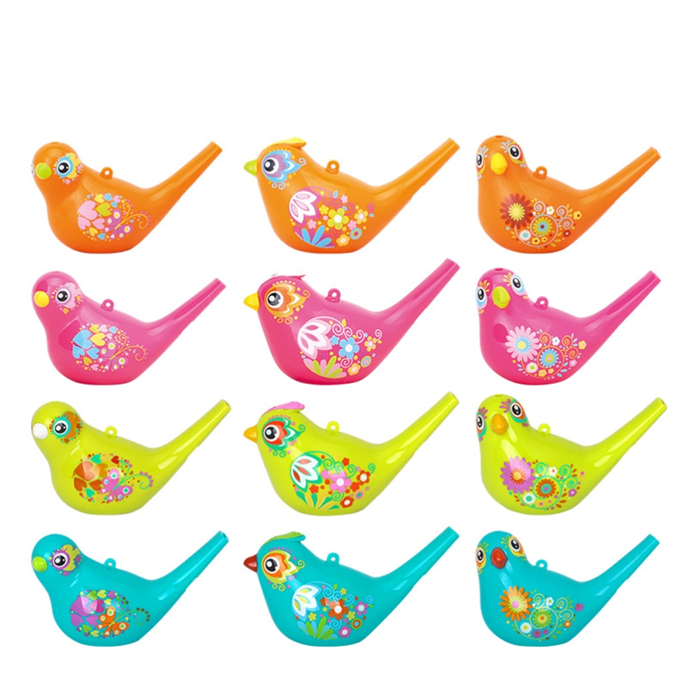 Painted Plastic Bird Water Whistles Bath Musical Toys for Kids Babies 529 (Random)