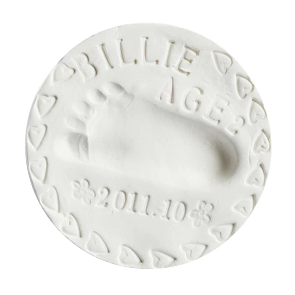 Baby Handprint Footprint Imprint Kit Air Drying Clay (White)