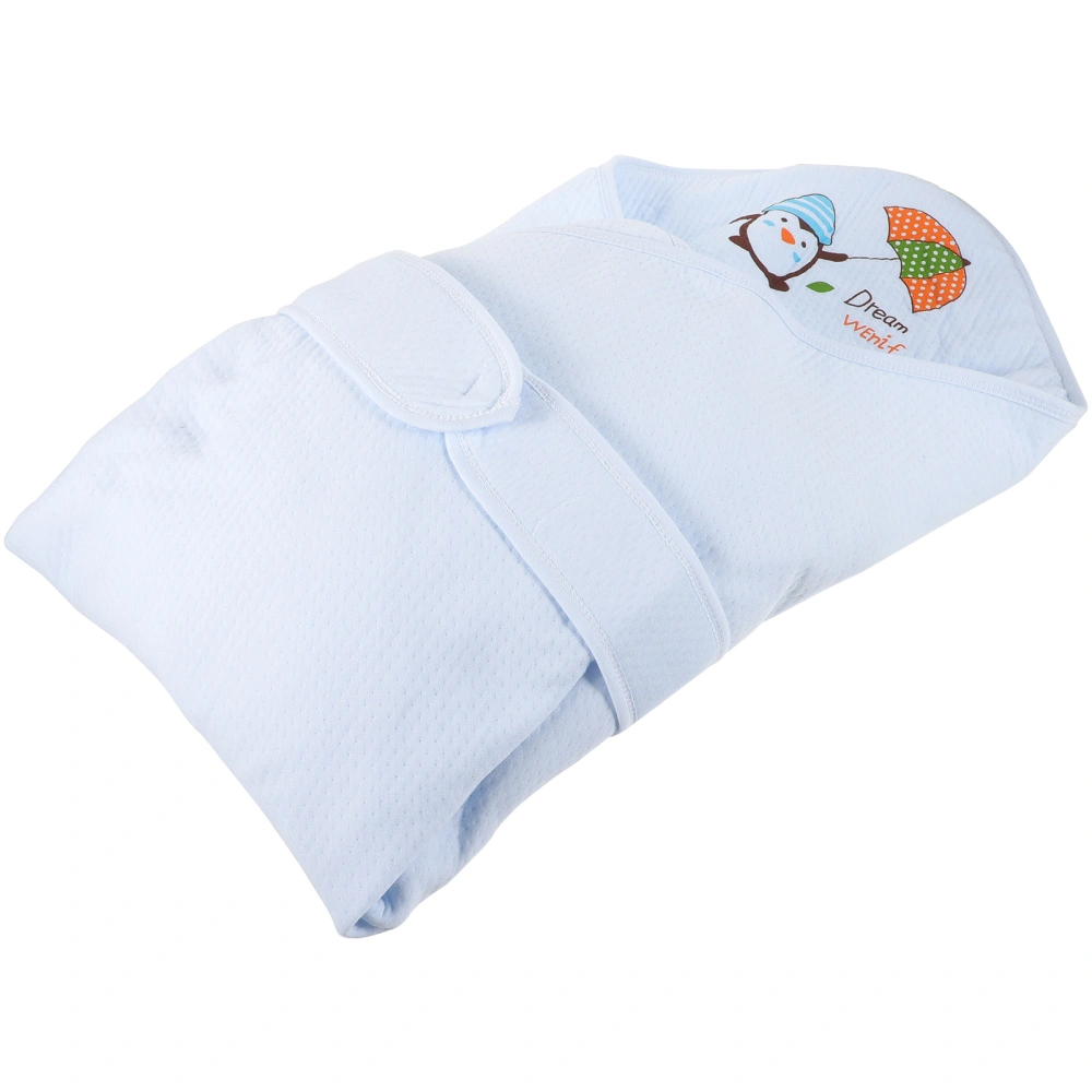 Newborn Swaddling Clothes Baby Blanket Infant Wrapping Towel Newborn Accessories Blue