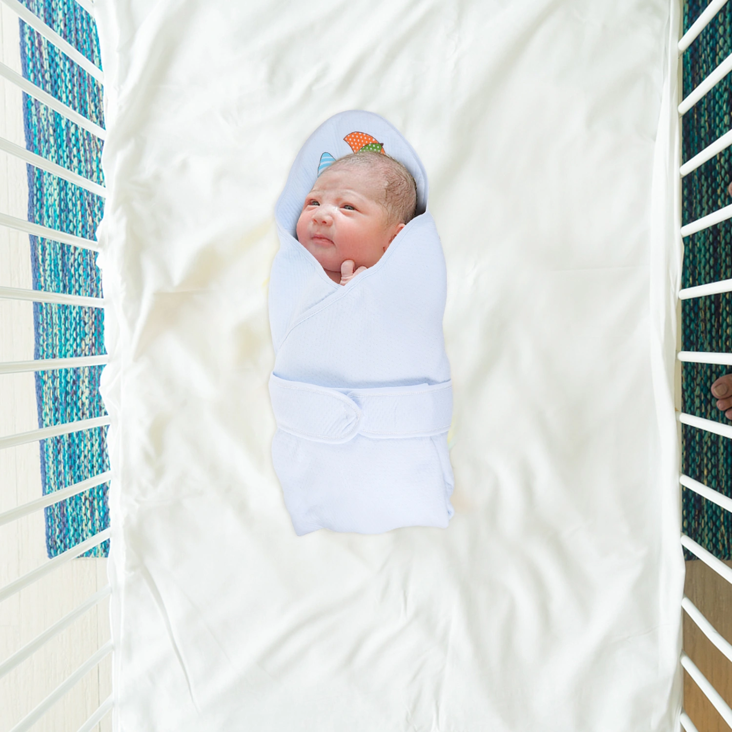 Newborn Swaddling Clothes Baby Blanket Infant Wrapping Towel Newborn Accessories Blue