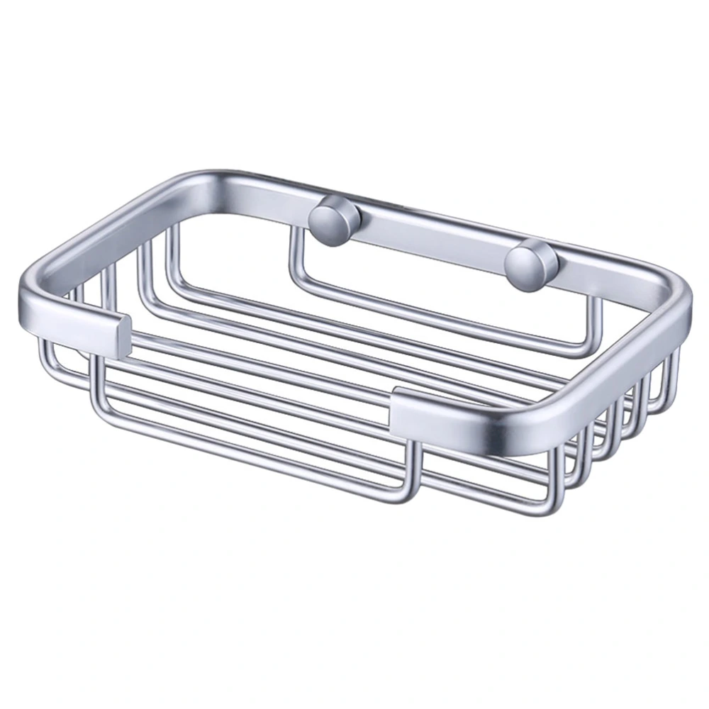 Aluminium Soap Dish Practical Soap Holder Cosmetics Storage Basket Soap Container Silver