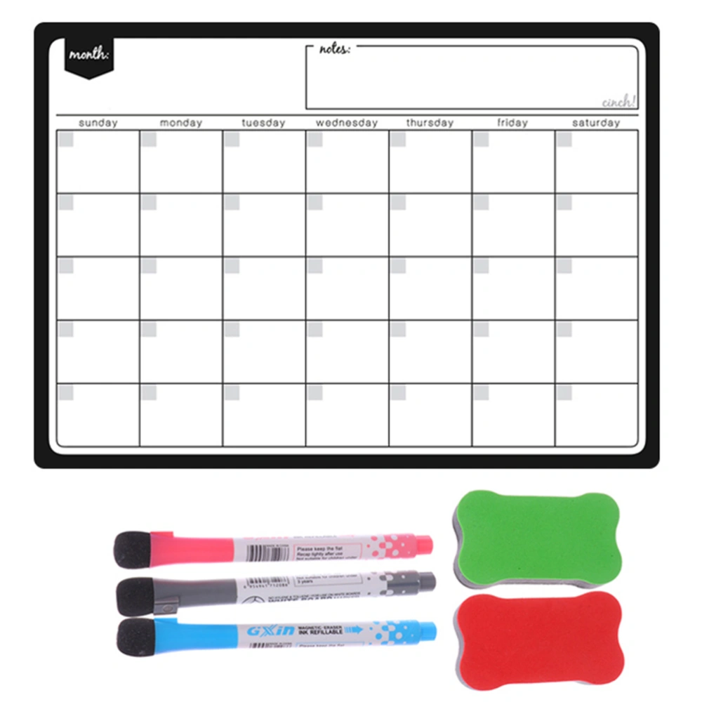 Erasable Magnetic Plan Paste Weekly Planner Schedule Sticker Message Board for Home Shop Refrigerator (Horizontal plate 8 month plan)