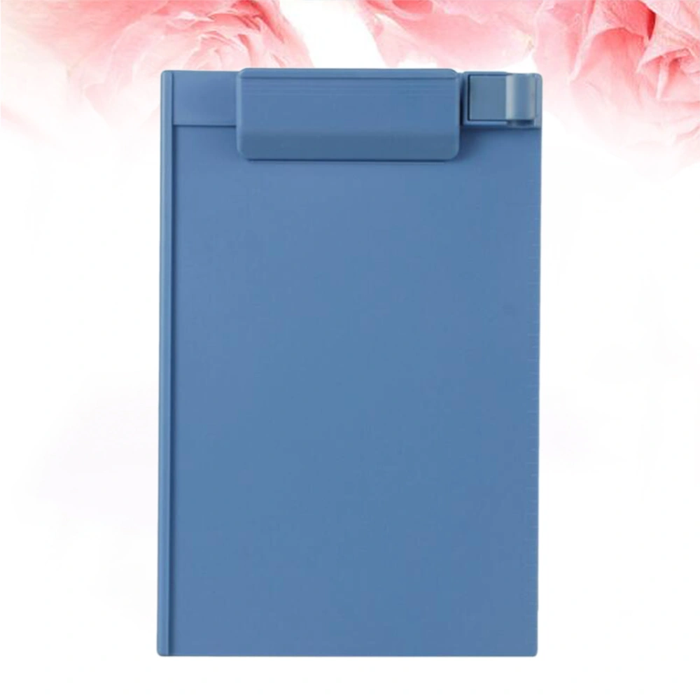 Plastic A5 Clipboard Profile Clip Hardboard Paper Holder Writing Folders for School Classrooms Office (Sky-blue)