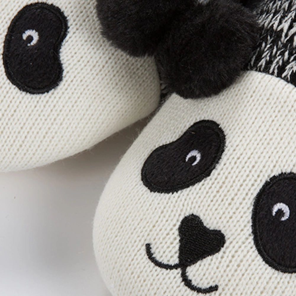 Autumn Winter Panda Slippers Adorable Warm Shoes Cotton Floor Slippers for Indoor Home - 21CM (Boy/20CM Interior Length)