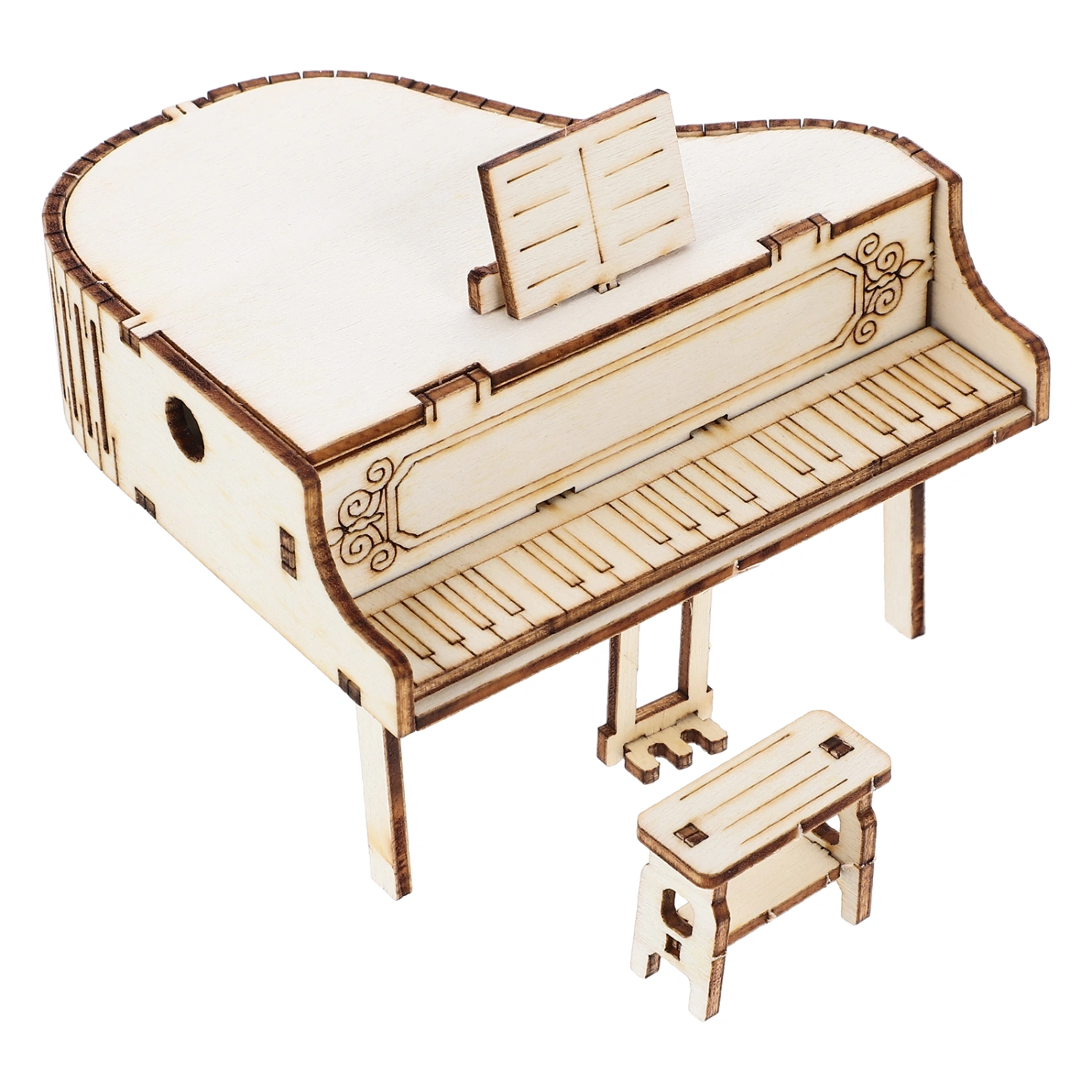 DIY Piano Music Box Crafts Wood Music Box Desktop Assembly Musical Box DIY Music Box Craft