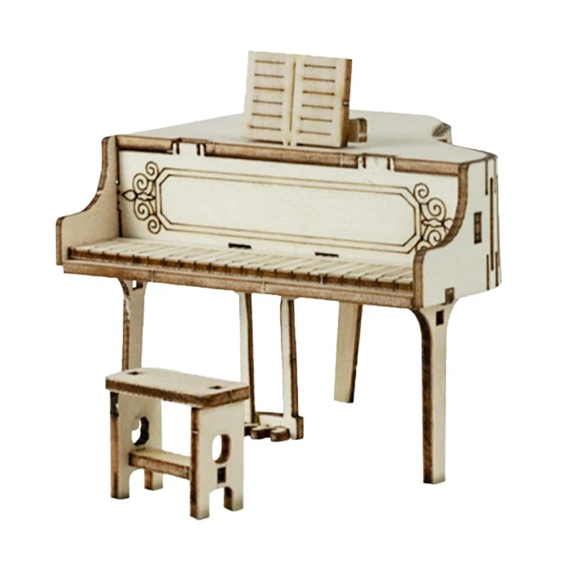 DIY Piano Music Box Crafts Wood Music Box Desktop Assembly Musical Box DIY Music Box Craft