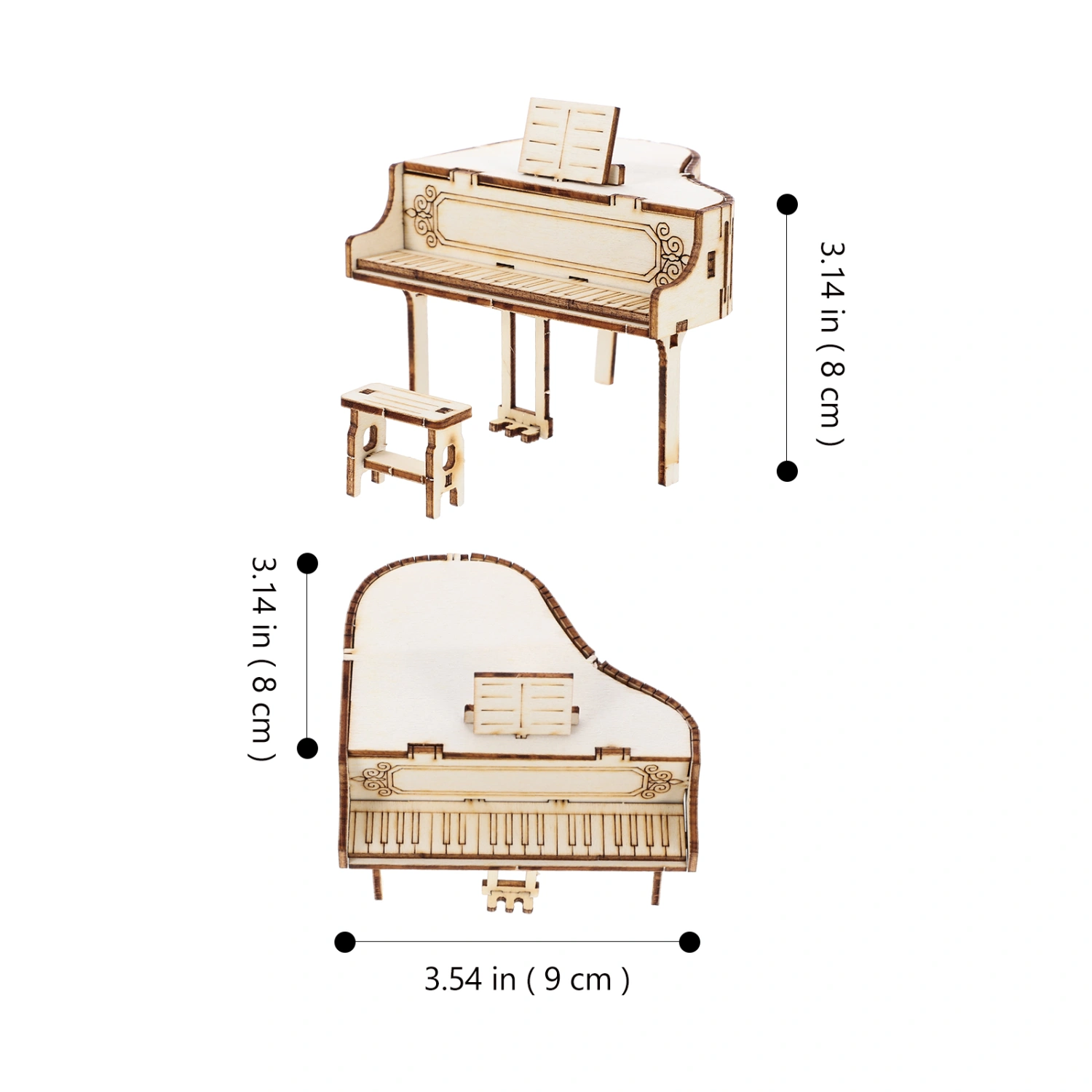 DIY Piano Music Box Crafts Wood Music Box Desktop Assembly Musical Box DIY Music Box Craft