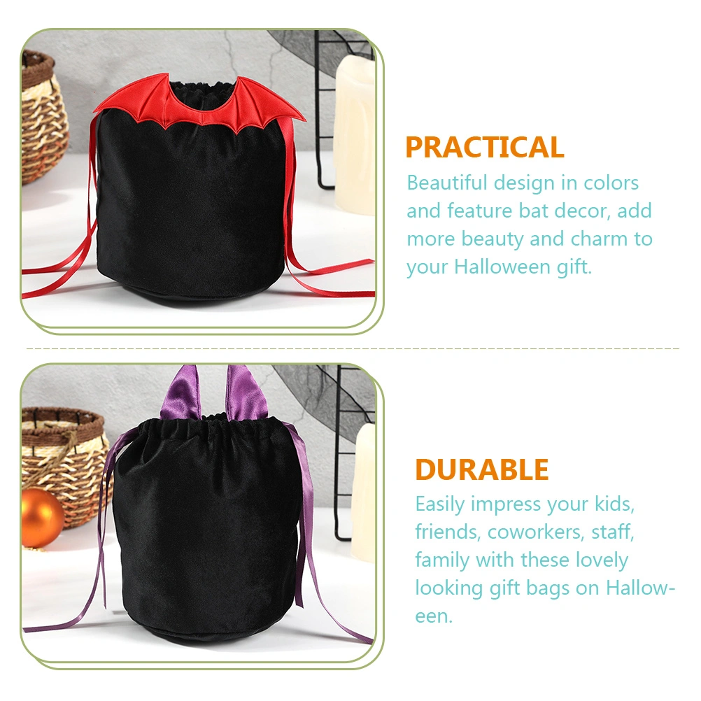 3Pcs Halloween Candy Drawstrings Bags Treat Gift Bags Halloween Party Favor Bags