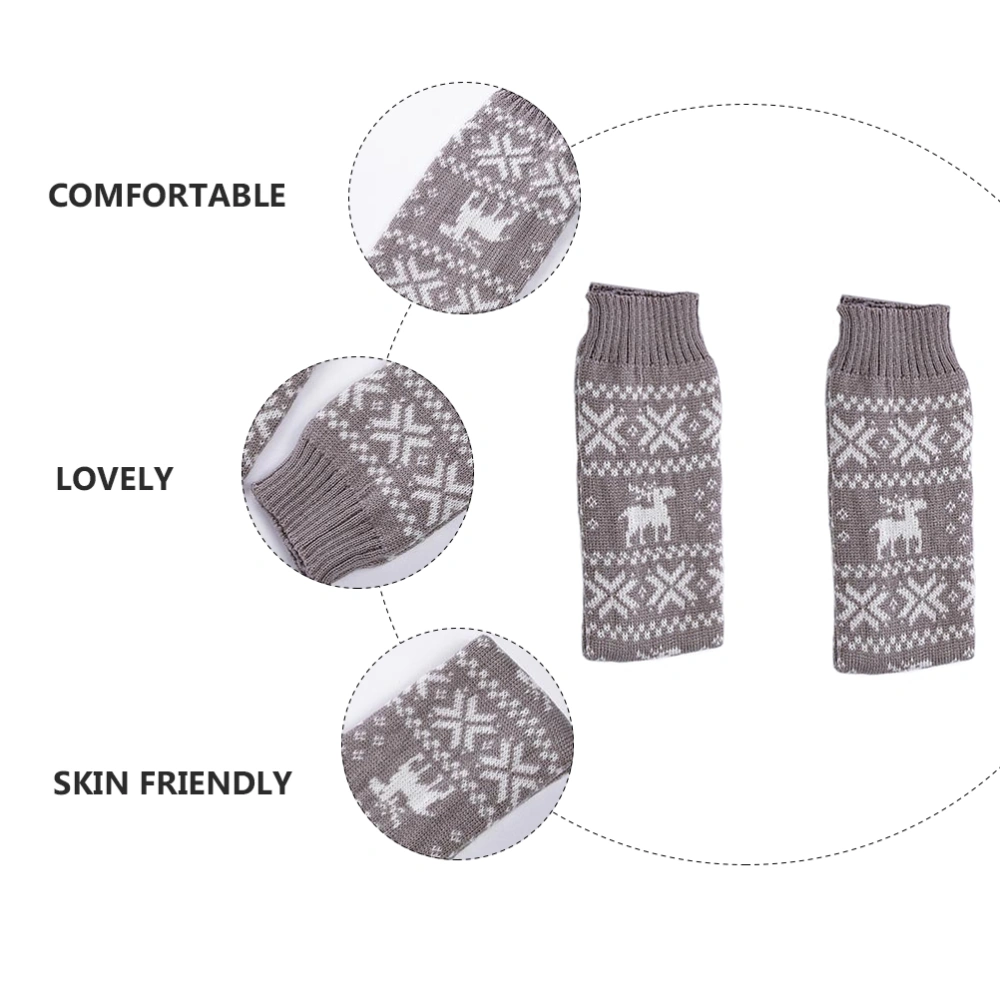 1 Pair Christmas Women's Winter Over Knee High Footless Socks Knit Leg Warmers