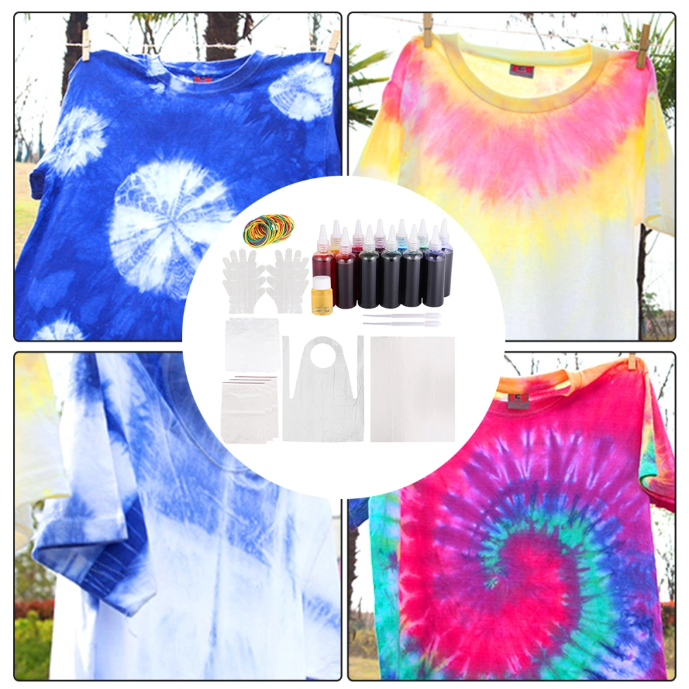 1 Set Tie-dye Pigment Practical Dye Supply DIY Tie Dye Supply DIY Accessory New Fashion Design Tool for DIY Lover