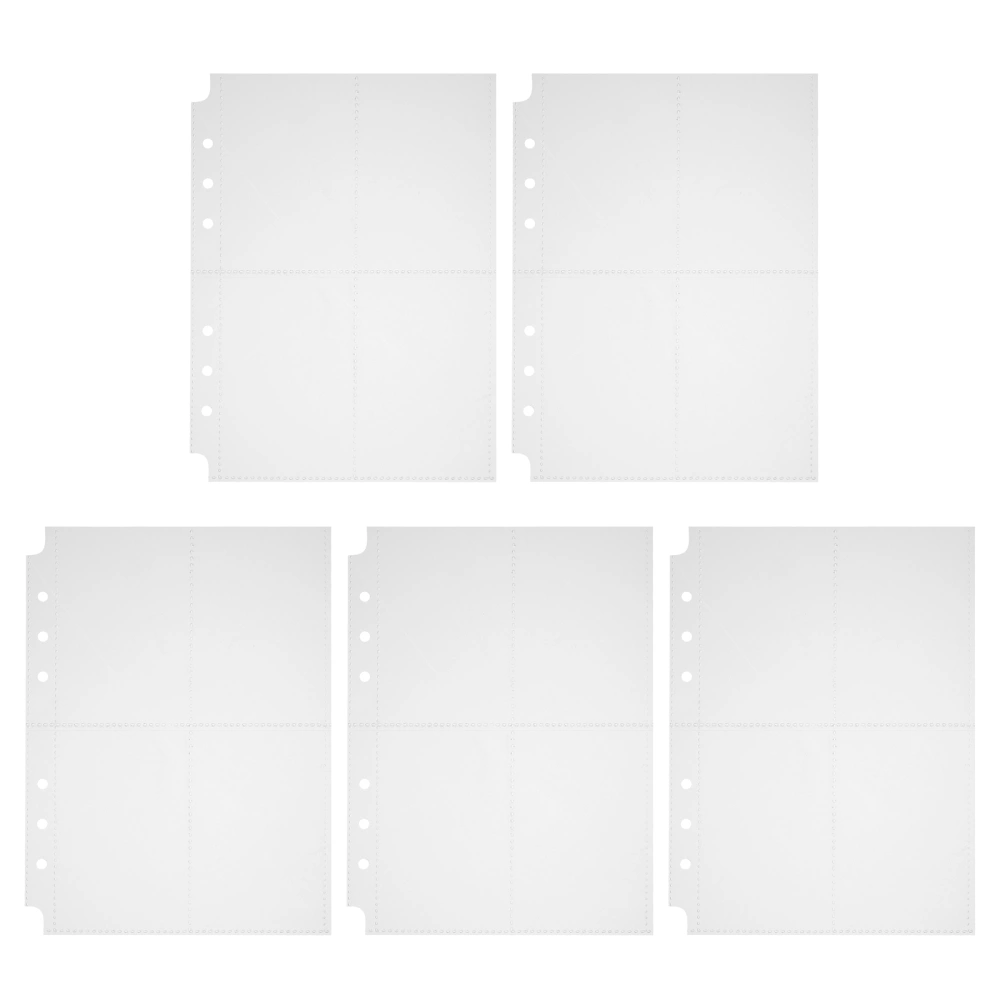 50Pcs 6-Ring Binder Photo Pockets 4-Pocket Photo Page Archival Photo Sleeves