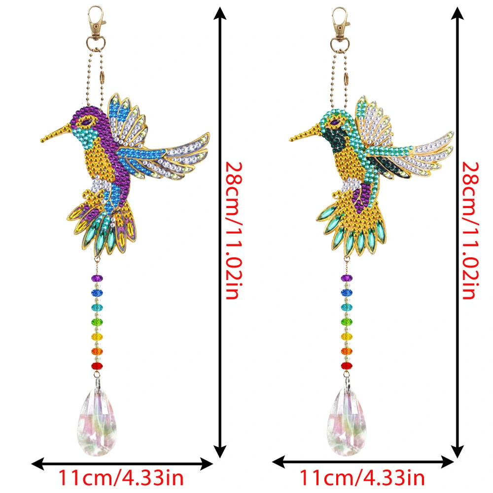 2 Sets Crafting Bird Pendant Diamond Drawing Pendant DIY Diamond Drawing Ornaments