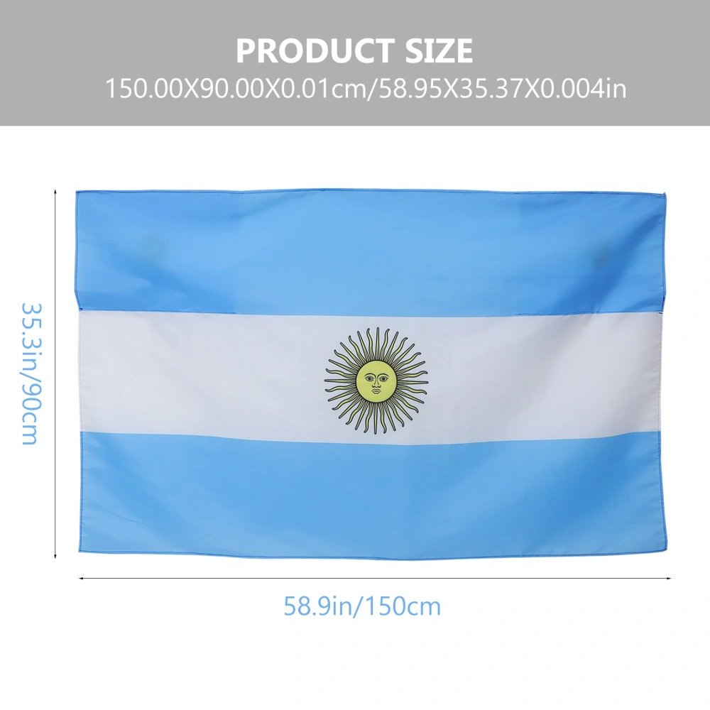 Football Flag Cape Sports Meeting Flag Dress Interesting Cheering Flag Cape Prop ( Argentina)