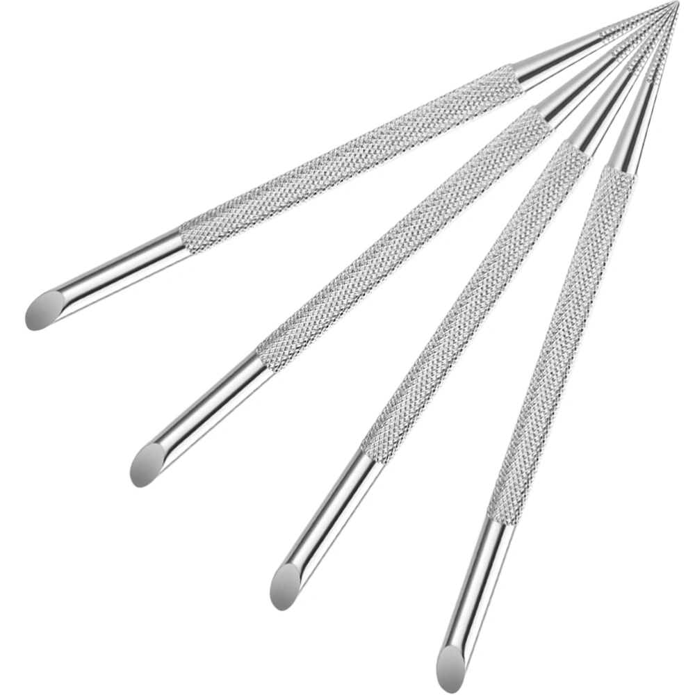 1 Set Nail Cuticle Pusher Nail Cleaner Dual Ended Cuticle Remover with Sandpapers