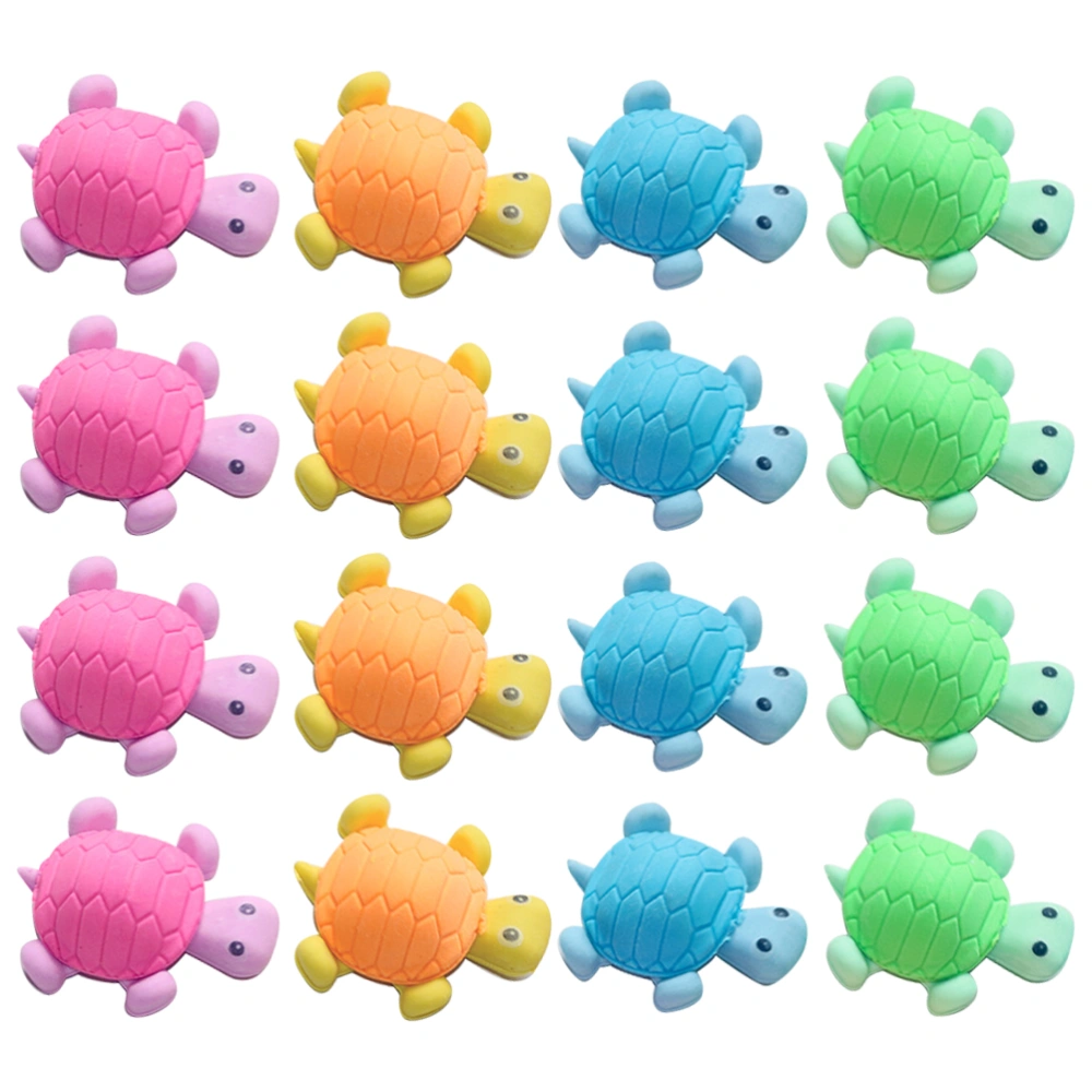 18Pcs Kids Cartoon Erasers Turtle Shaped Erasers Children Stationery Kindergarten Prize