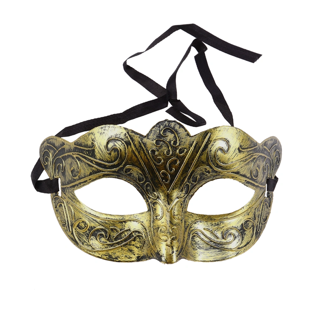 4pcs Vintage Mask Half Face Mask Costume Prop Accessory for Masquerade Cosplay Costume Party Performance (Golden)