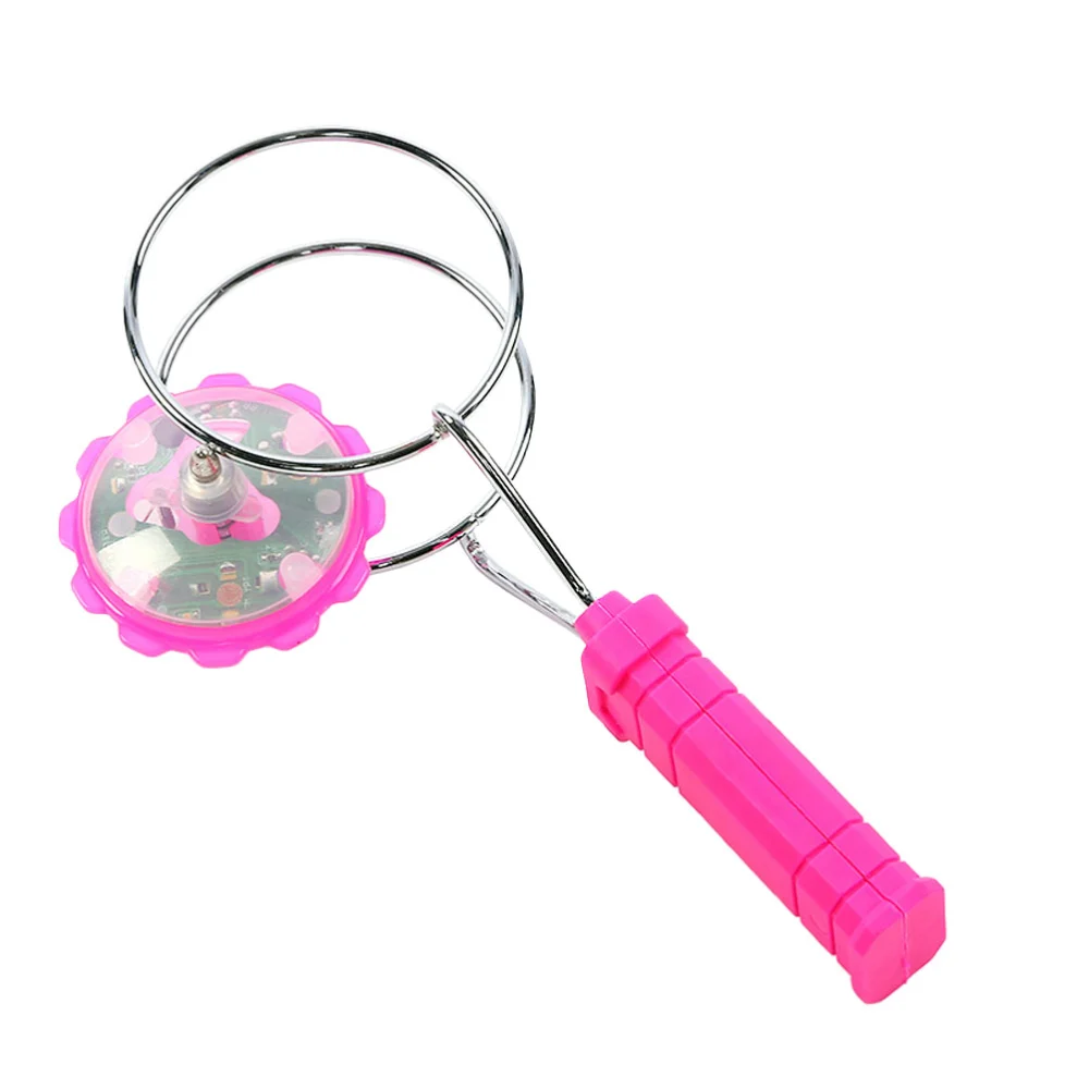 Light Up Magnetic Gyro Wheels Funny Battery Operated Flashing Light Toy for Kids (Random Color)