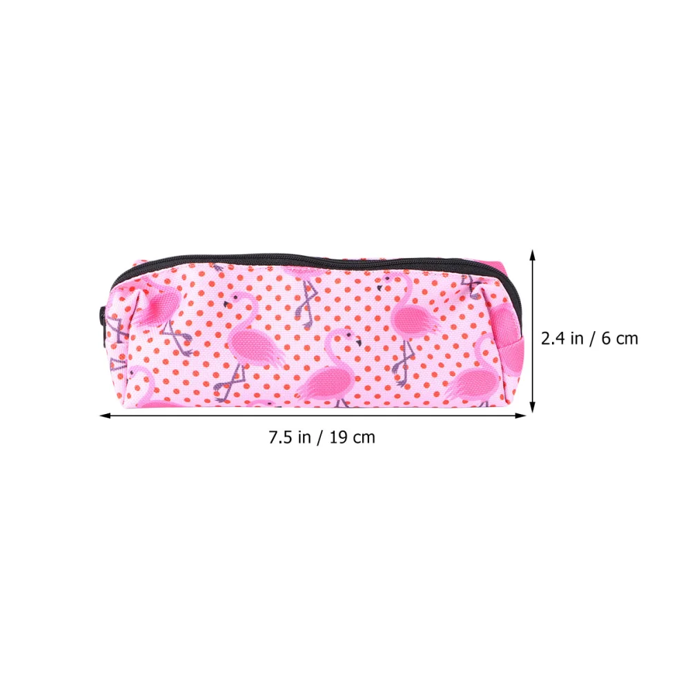 Women Handbag Cosmetic Pencil Bag 3D Flamingo Patterned Lady Fashionable Handy Storage Bag