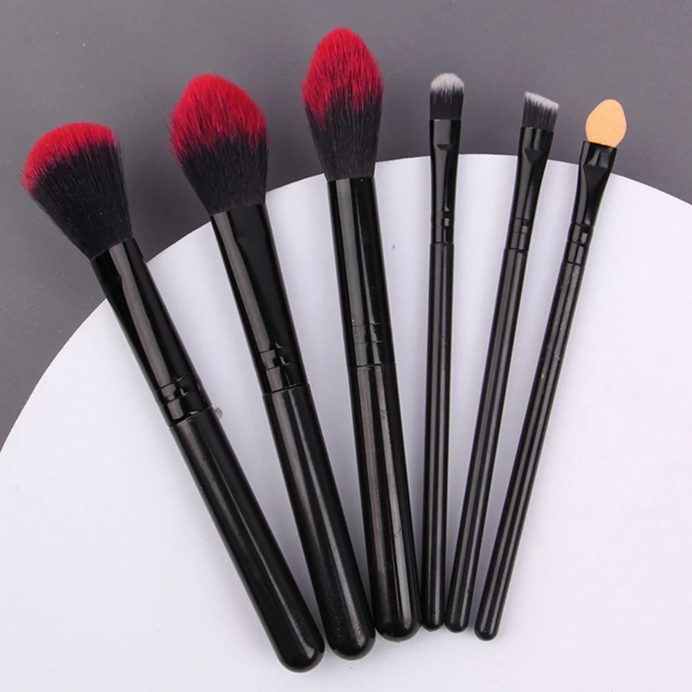 6pcs Female Cosmetics Brushes Portable Makeup Brushes Loose Powder Brushes