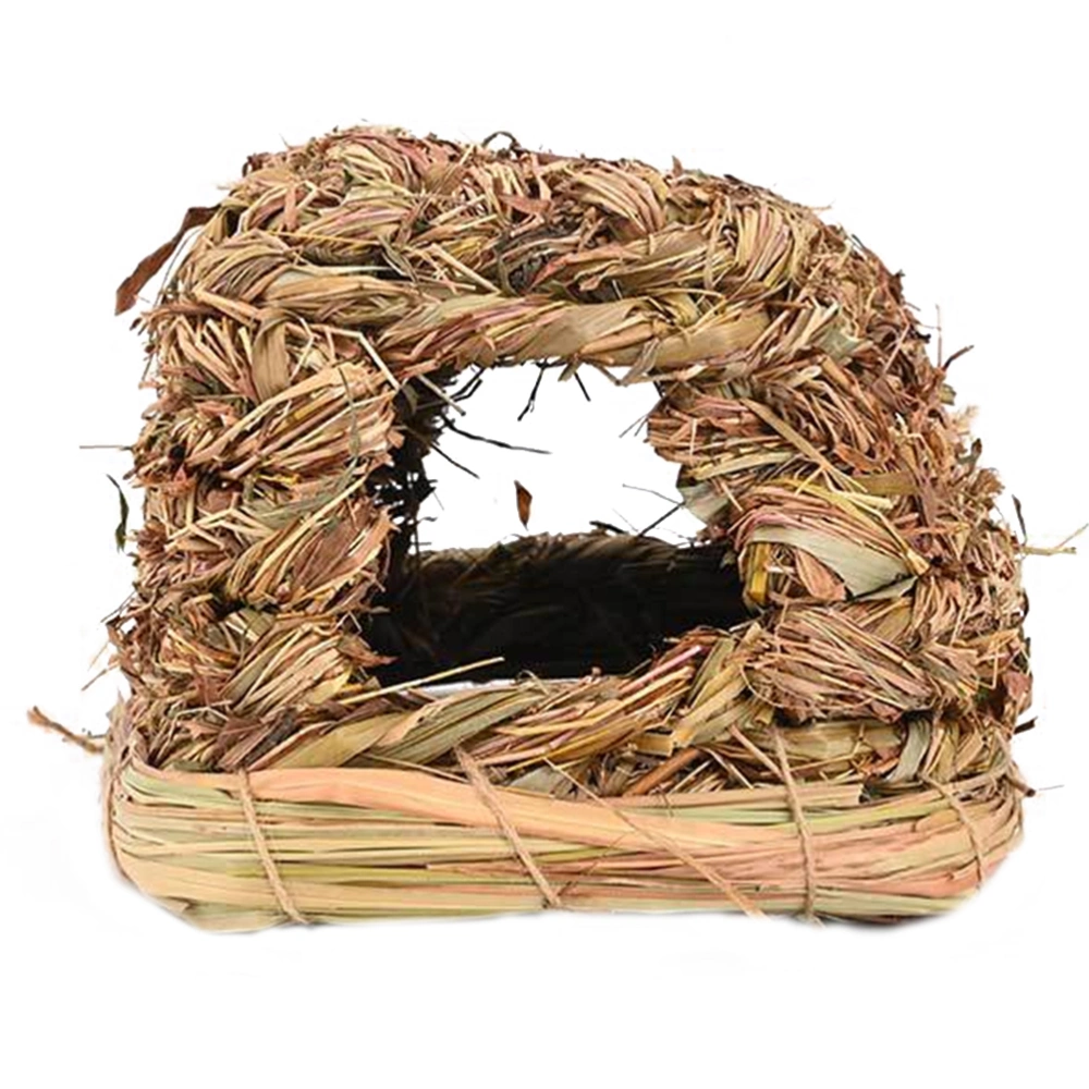 1Pc Hamster House Grass Woven Pet Nest Adorable Warm Hut Small Pet Nest