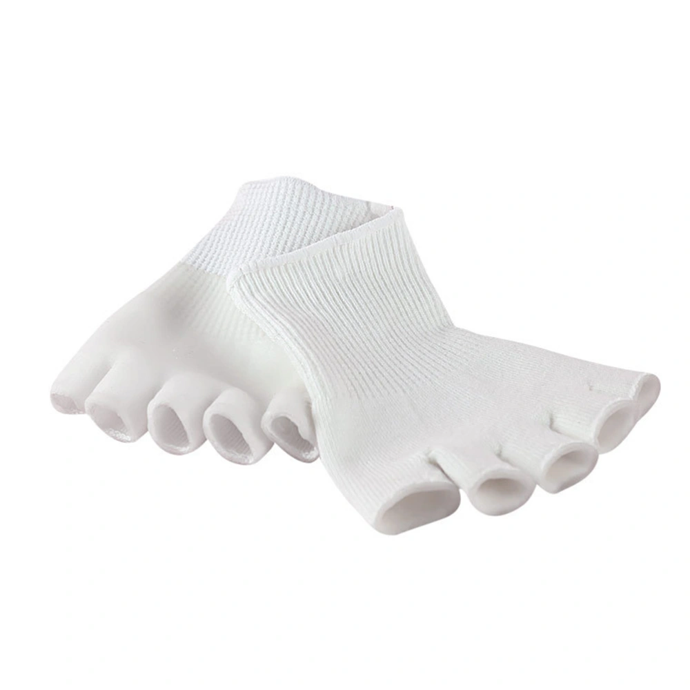 1 Pair of Five Toe SPA Socks Foot Palm Socks Gel Toe Cover Foot Care Supplies for Women Girls