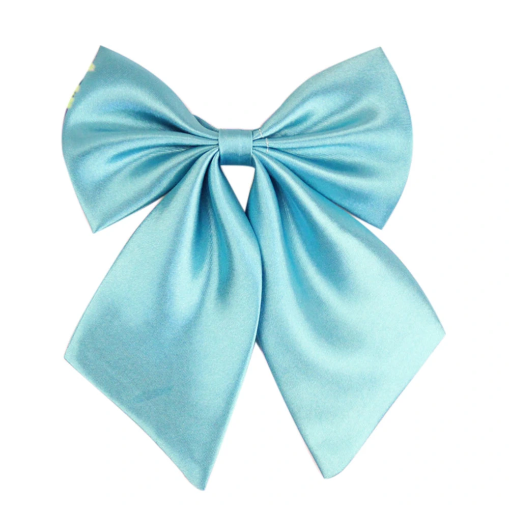 Adjustable Stewardess Cosplay School Student Sailor Suit Bowtie Bowknot (Lake Blue)