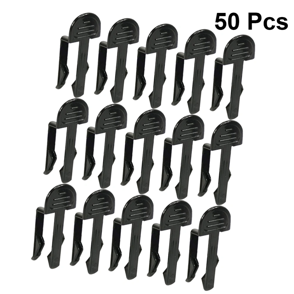 50pcs Practical Garbage Bags Clamp Non Clip Fixed Rubbish Trash Bin Waste Basket Bag Holder for Home Office