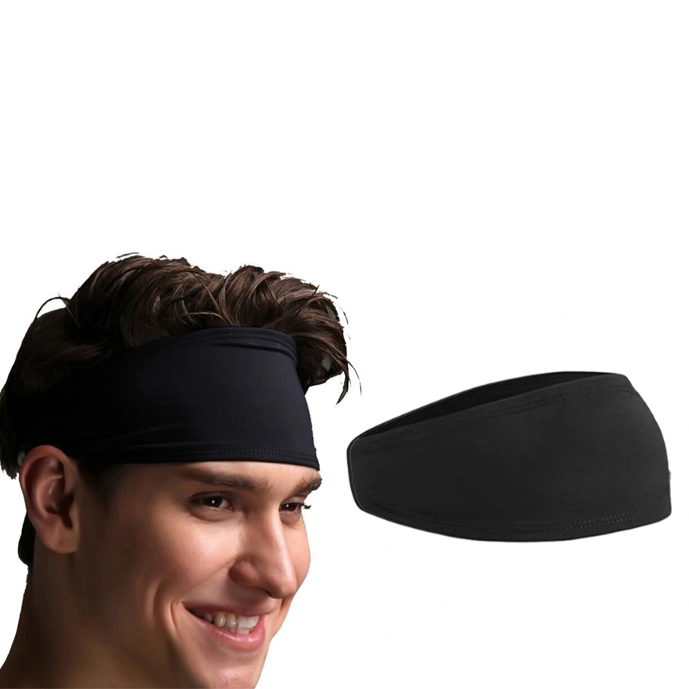 Unisex Headbands Elastic Sports Head Bands for Outdoor Activities Running Yoga (Black)