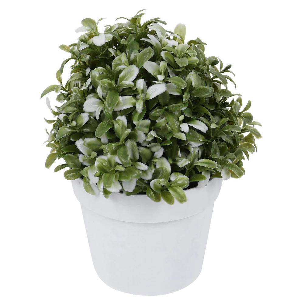 Simulation Small Potted Plants Realistic Faux Flower Decor for Home Office