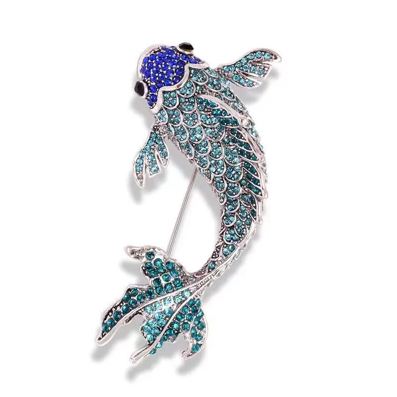 Carp Lapel Pin Women Clothes Brooch Fish Brooch Decoration for Suit Hat Scarf Backpack