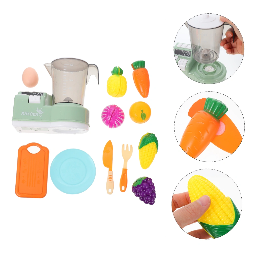 1Set Mini Simulation Juicer Toy with Plastic Fruits Vegetables Appliance Plaything