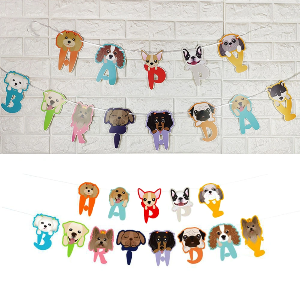 Pet Dog Birthday Banner Funny Dog Birthday Party Bunting Pet Birthday Party Decoration Layout