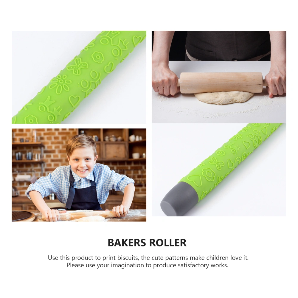 1pc Multifunctional Rolling Pin Dough Roller Dough Pressing Tools (Random Color)