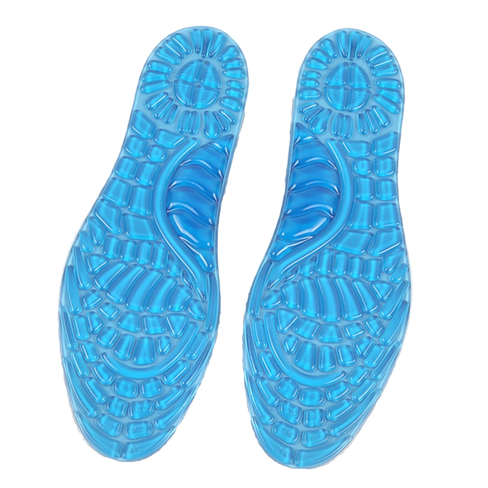 Shoe Insoles Foot Arch Cushions Massaging Anti-Slip Gel Flatfoot Sports Shoes Insole Pad For Man Women(L)