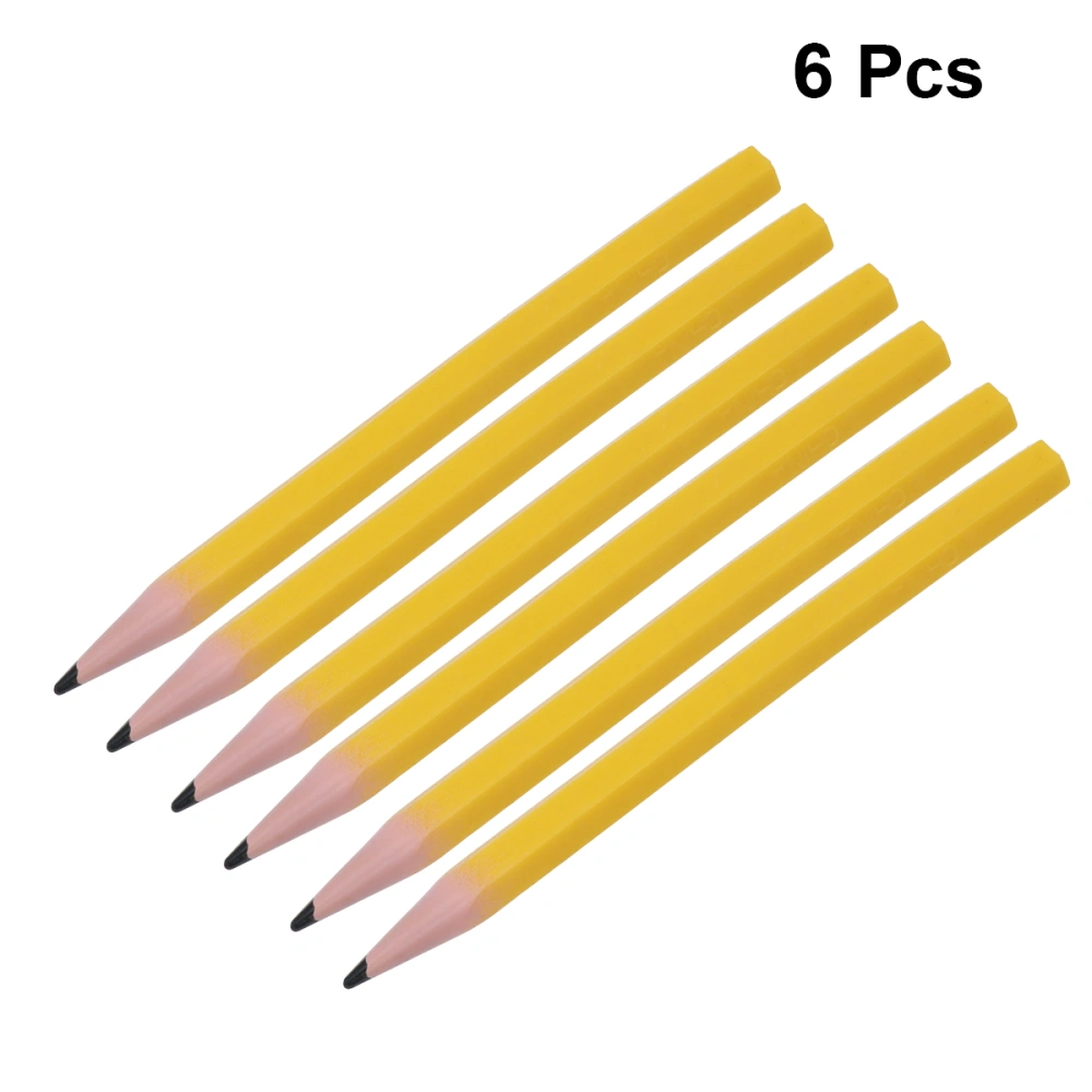 6pcs Simulation Pencil Toys Novelty Trick Props Cosplay Masquerade Costume Props Spoof Accessory Realistic Pencil for Halloween April Fools' Day