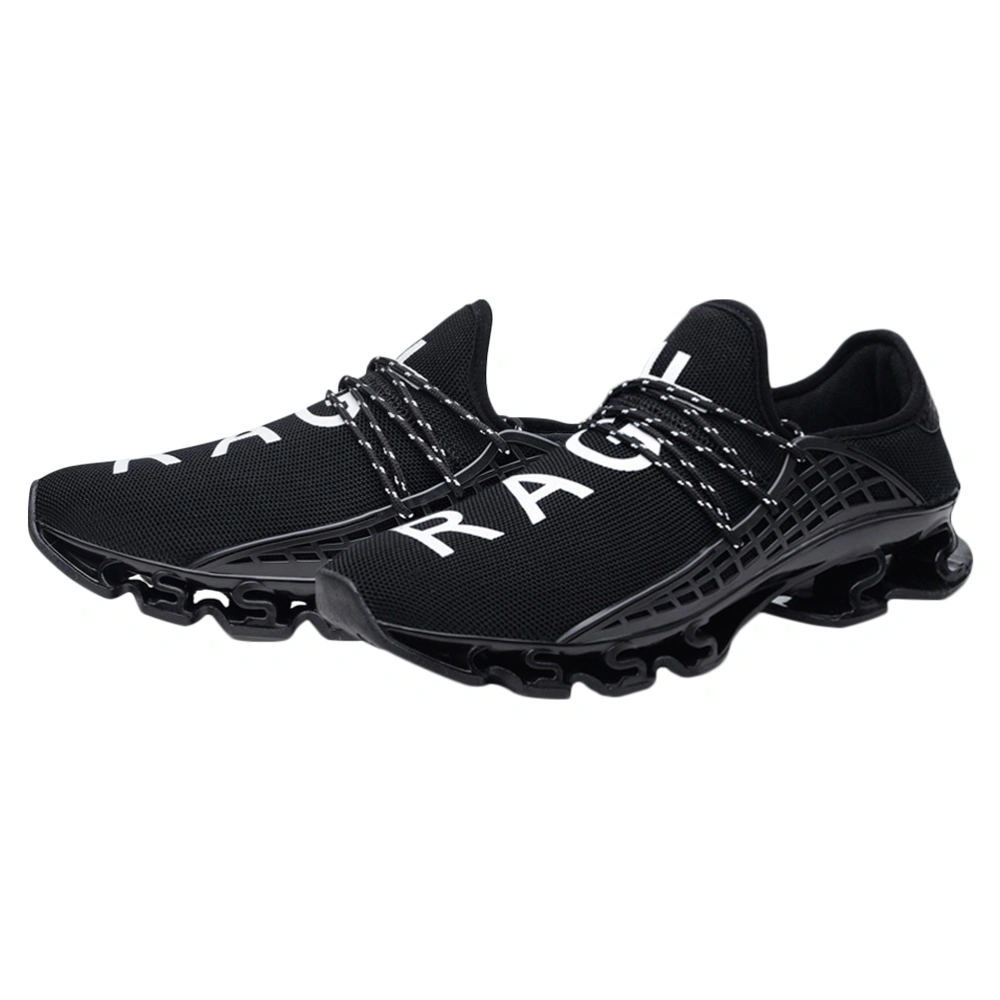 Shoes Mesh Breathable Outdoor Leisure Damping Running Shoe for Man (Black, 45 Yards)