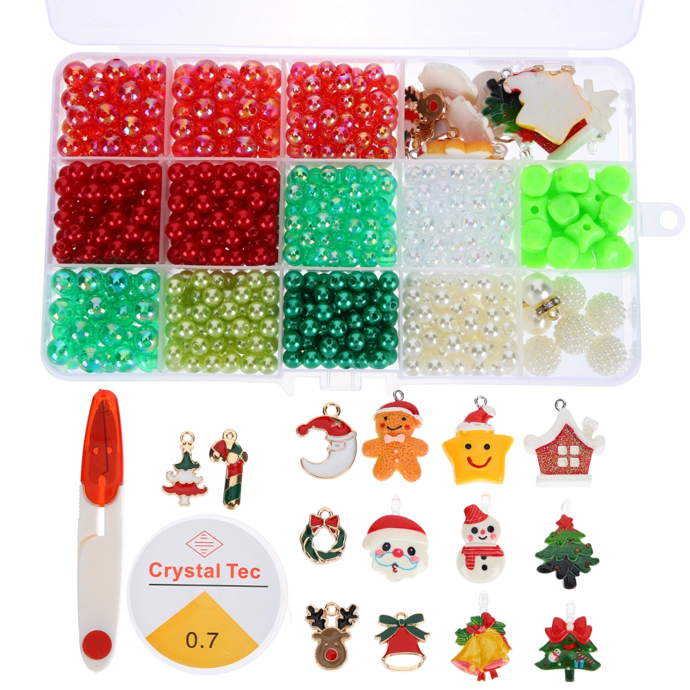 1 Set Christmas Beads Jewelry Making Kit Christmas Beads for Crafts Jewelry Making