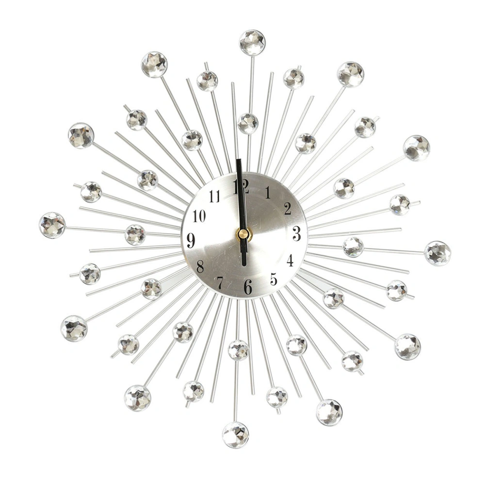 Handcrafted Diamante Beaded Crystal Jeweled Analog Quartz Wall Clock Living Room Bedroom Decor