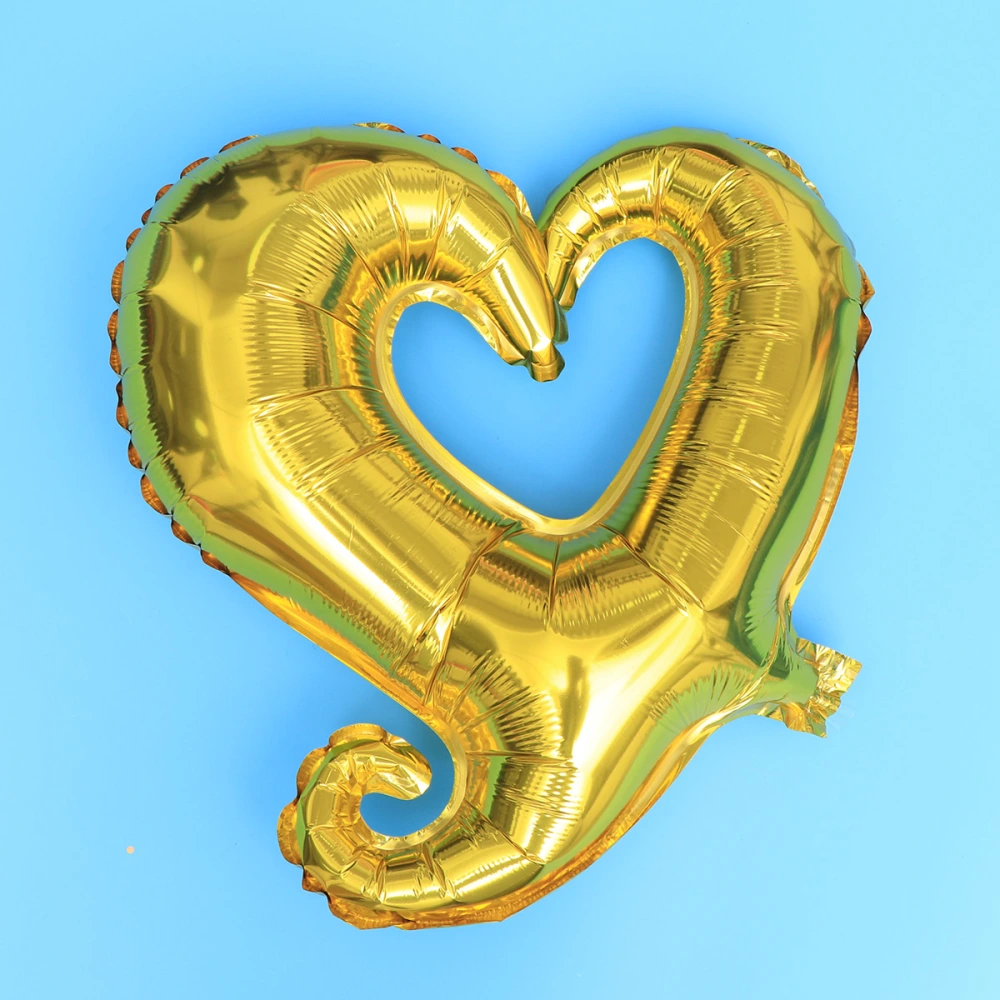 4pcs 18inch Lovely Heart Shape Foil Balloons Creative Party Decor Balloon for Wedding Birthday Festival (Golden)