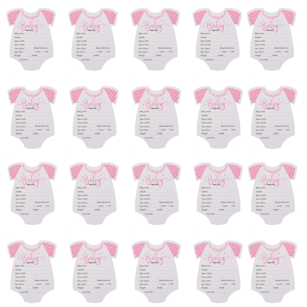 20Pcs Prediction Advice Card Baby Shower Supplies Newborn Photography Props