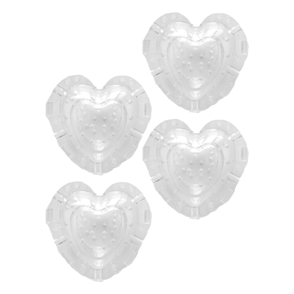  4Pcs DIY Molds Plastic Molds Decorative Plastic Molds Heart Shape Moulds for Garden