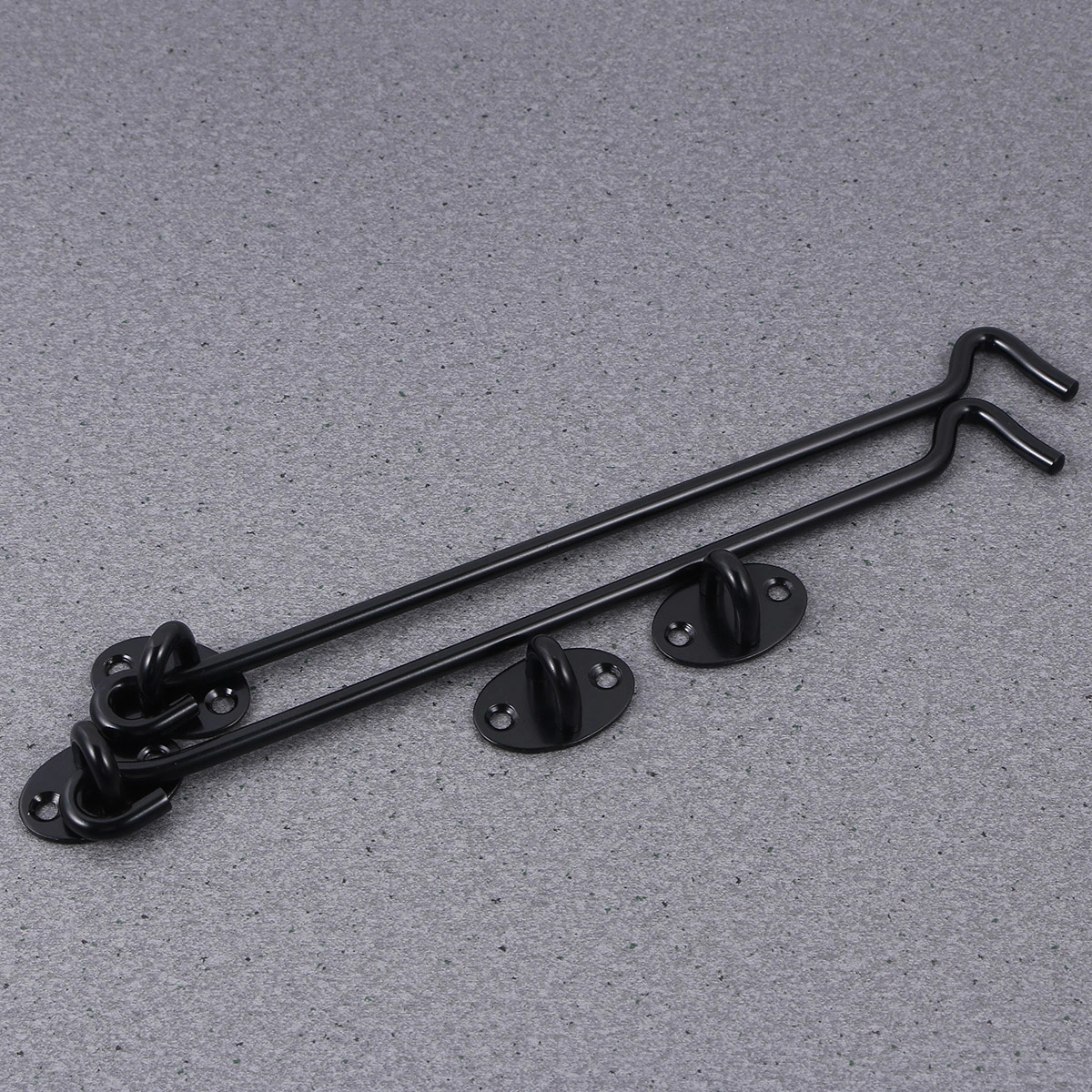 2Pcs 10Inches Fashion Bronze Wind Brace Cabin Hook for Window Cabinet Door Window Stay Catch Eye Bolt Hasp with Screw(Black)
